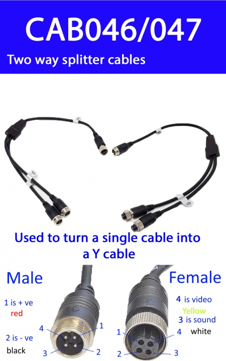 Y cable adaptors